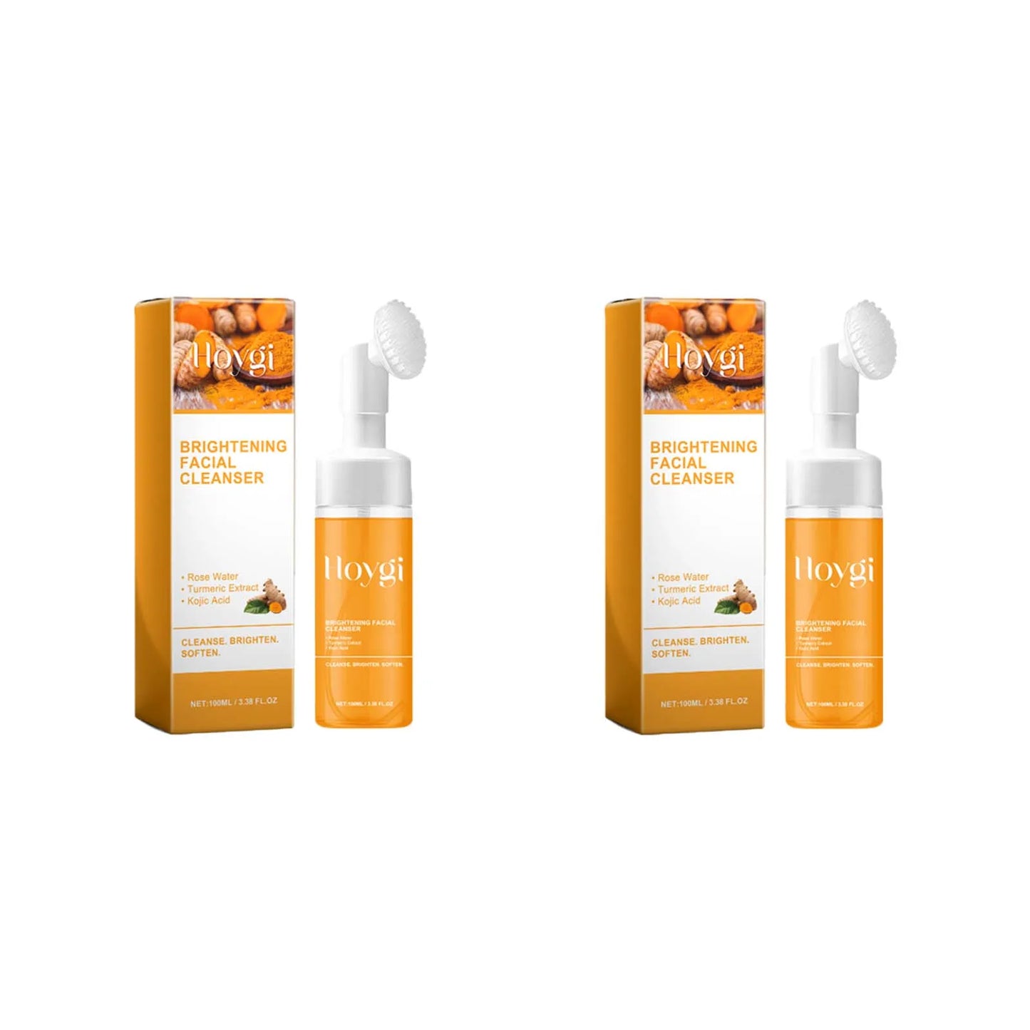 Limpiador facial espumoso de cúrcuma Hoygi™: limpieza profunda, piel radiante y limpia