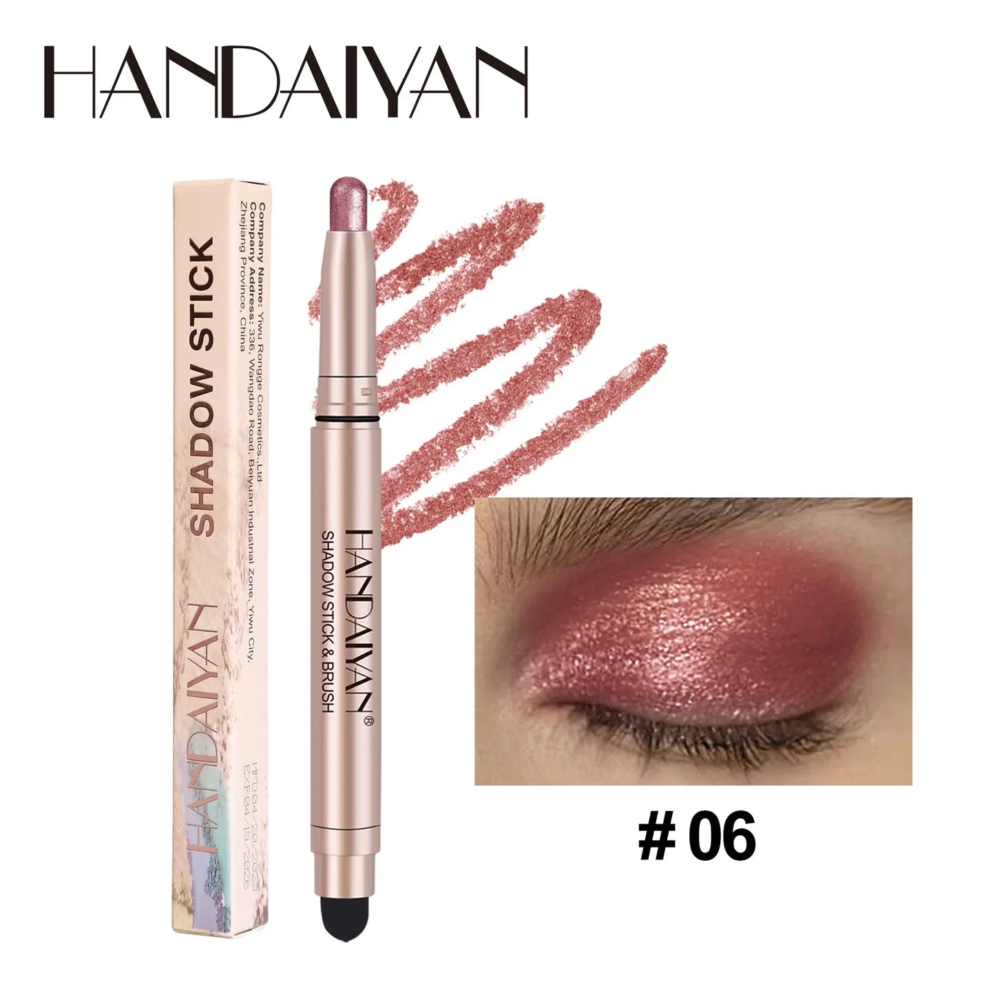 Glittercrème oogschaduw stick