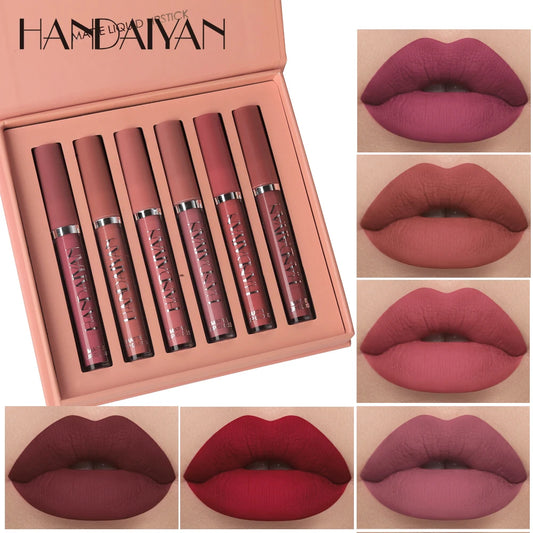 MattMuse™ – 6-Piece Velvet Lip Kit