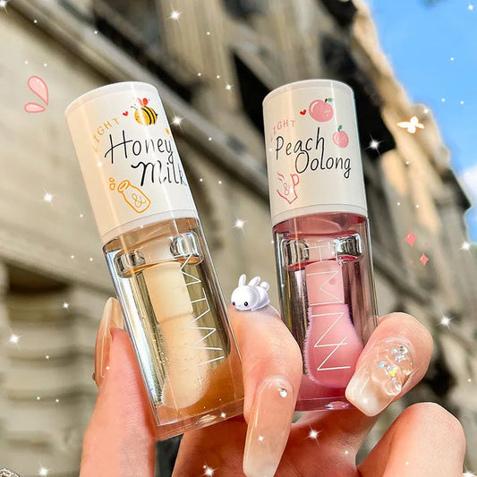 GlossNectar™ – Peach Milk & Honey Lip Oil